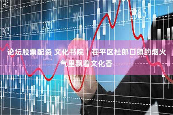 论坛股票配资 文化书院｜茌平区杜郎口镇的烟火气里飘着文化香